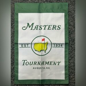 Masters Golf Tournament Green and Yellow Garden Flag